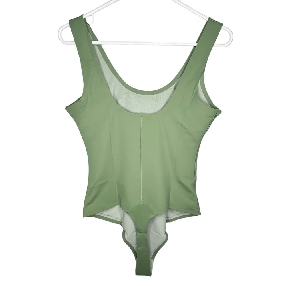 Pinsy Scoop Tank Hourglass Shapewear Thong Bodysuit Size XL NWT In Color Sage - Picture 5 of 13